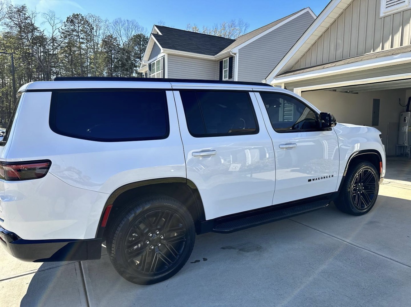 Detailed white SUV exterior
