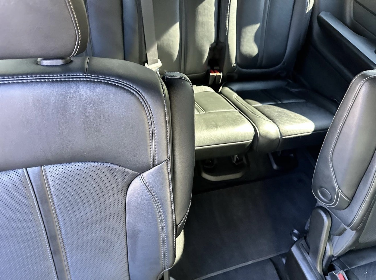 Clean SUV rear seating and carpet